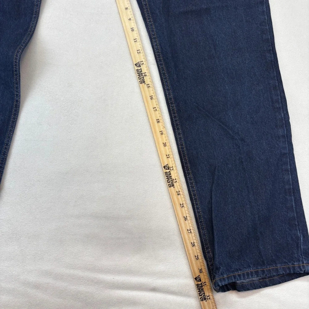 Lands' End Jeans Mens 36‎ Blue Traditional Fit Straight Leg Dark Wash Denim